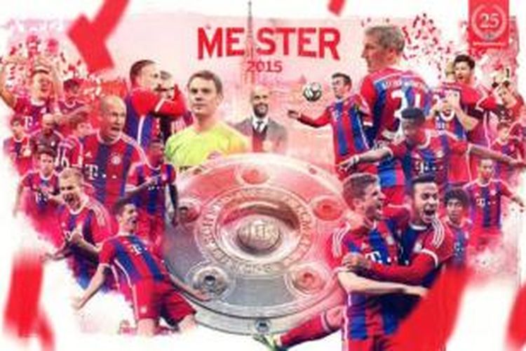 Bayern Muenchen memastikan gelar juara Bundesliga musim 2014-15.