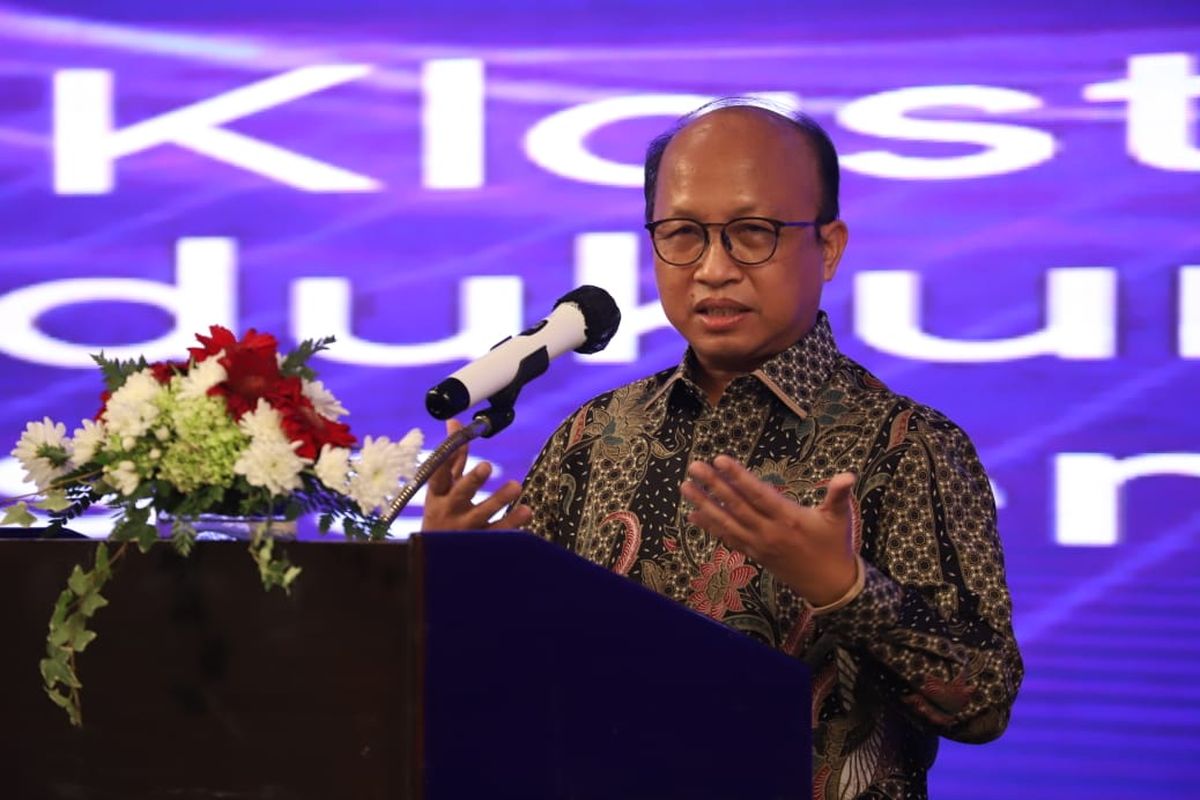 Sekretaris Jenderal Kemnaker Anwar Sanusi dalam Forum Komunikasi Staf Ahli Menteri (Forkomsam) di Bogor, Jawa Barat, Kamis (12/11/2020).
