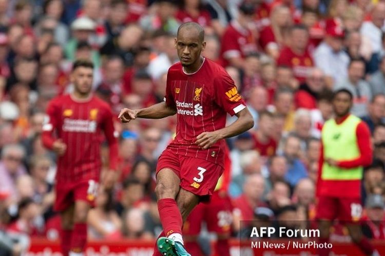 Fabinho of Liverpool during the Premier League match between Liverpool and Newcastle United at Anfield, Liverpool on Saturday 14th September 2019. (Photo by Alan Hayward/MI News/NurPhoto)
MI News / NurPhoto