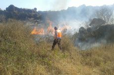 Hutan di Jalur Pendakian Gunung Cikuray Garut Terbakar