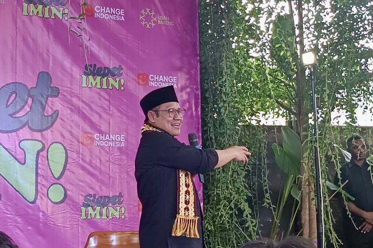 Cak Imin saat di Lampung, Senin (8/1/2024).