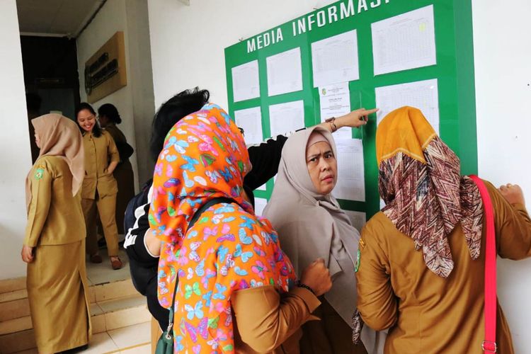 Pengumumann nama-nama ASN di Pemko Medan yang mangkir apel pagi, Selasa (12/3/2019)