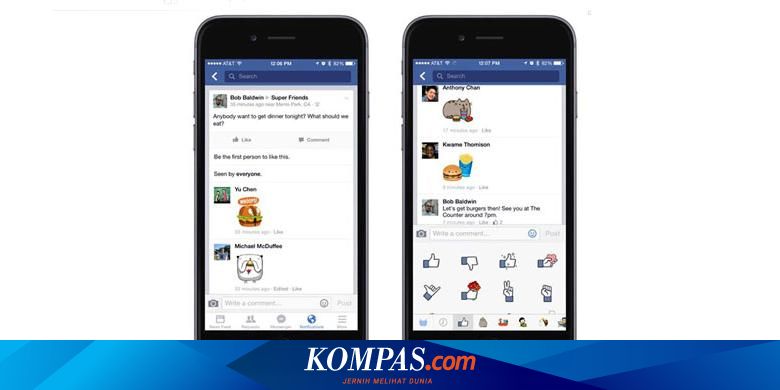 Asyik Komentar di Facebook Bisa Pakai Stiker 