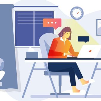 Ilustrasi Work From Home