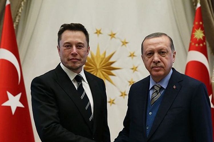 Elon Musk dan Recep Tayyip Erdogan.