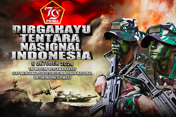 Foto : Peringatan HUT Ke-79 TNI: Link Download Logo, Tema, dan Twibbon