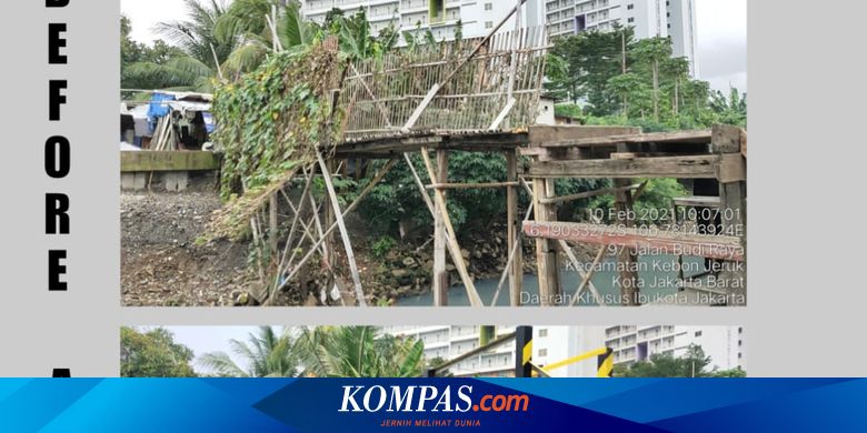 Jembatan Reyot di Kebon Jeruk Selesai Diperbaiki