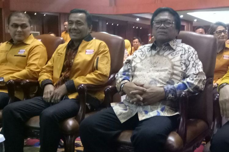 Ketua Umum Hanura Oesman Sapta Odang di acara pengarahan pemenangan pemilu Partai Hanura