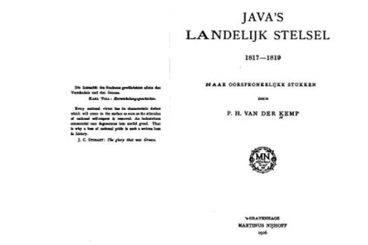 Pelaksanaan Sistem Tanam Paksa di Jawa antara 1817-1819 yang dicatat oleh P.H. van der Kemp