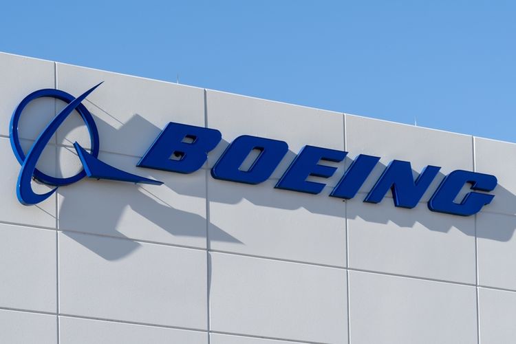 Ilustrasi logo Boeing.