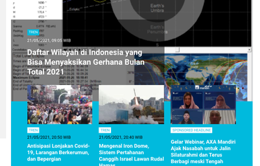 Populer Tren Jumat (21/5/2021) hingga Sabtu (22/5/2021).