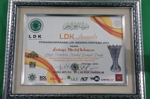 Bina Mualaf dengan Baik, Dompet Dhuafa Raih LDK Award 2021 dari MUI