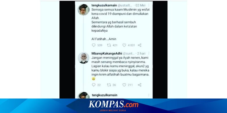 [KLARIFIKASI] Twit Aneh Ustaz Tengku Zulkarnain Sebelum Meninggal