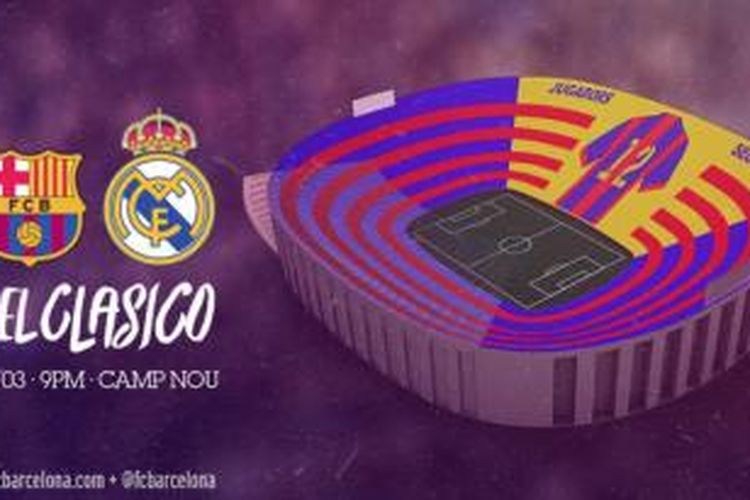 Inilah tampilan mozaik di Camp Nou untuk El Clasico
