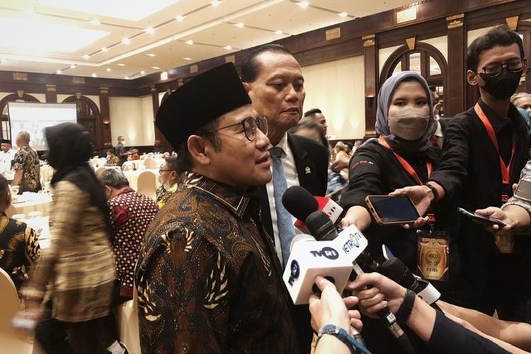 Ketua Umum PKB Muhaimin Iskandar ditemui di Hotel Bidakara, Tebet, Jakarta Selatan, Senin (12/12/2022). 
