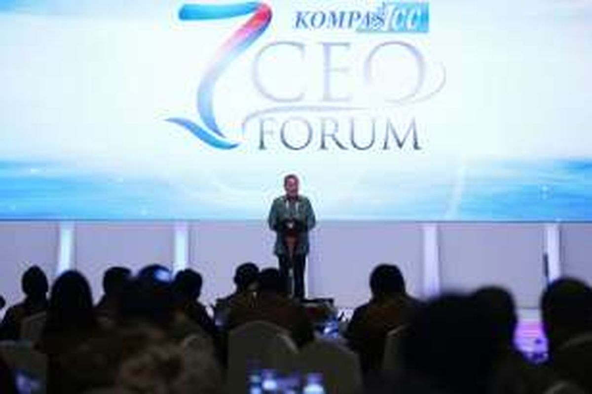 CEO Kompas Gramedia Liliek Oetama dalam Kompas 100 CEO Forum, Kamis (24/11/2016).