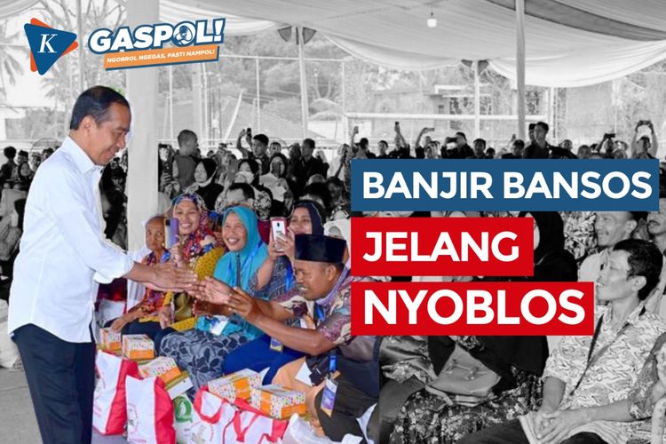 Presiden Joko Widodo mengecek penyaluran bantuan pangan cadangan beras pemerintah (CBP) saat melakukan kunjungan kerja ke Lapangan Sepak Bola Klumpit Tingkir, Kota Salatiga, Jawa Tengah, Senin (22/1/2024).

