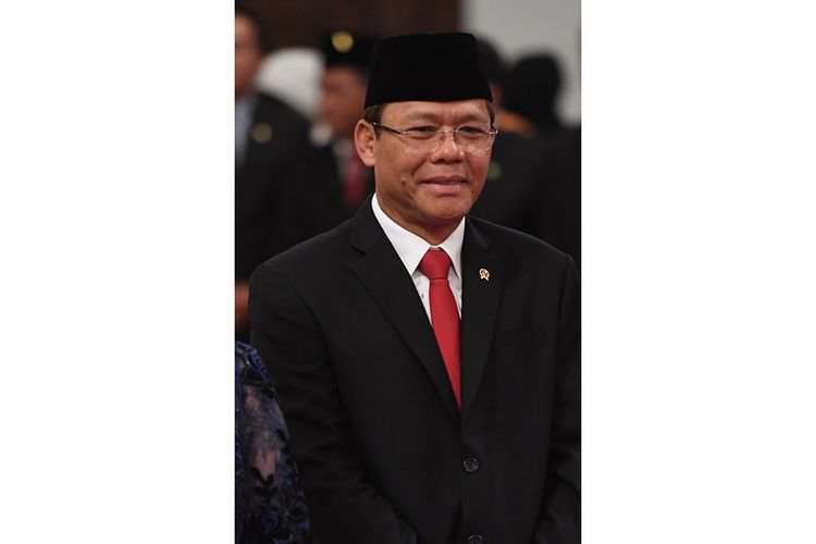 Anggota Dewan Pertimbangan Presiden (Wantimpres) M Mardiono berpose sebelum upacara pelantikan di Istana Merdeka, Jakarta, Jumat (13/12/2019). Presiden resmi melantik sembilan orang Wantimpres periode 2019-2024.