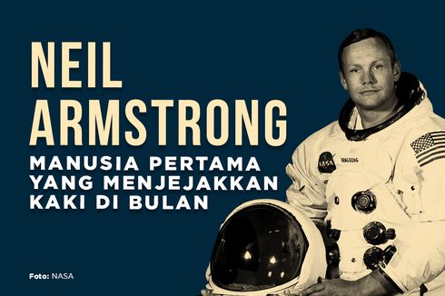 INFOGRAFIK: Neil Armstrong, Manusia Pertama yang Menjejakkan Kaki di Bulan