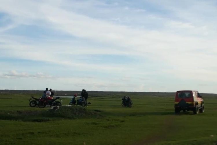 Padang Savana Pantai Pandanwangi Lumajang.