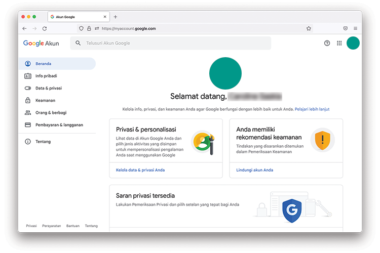 Cara backup data di Google Takeout (/Caroline Saskia Tanoto)