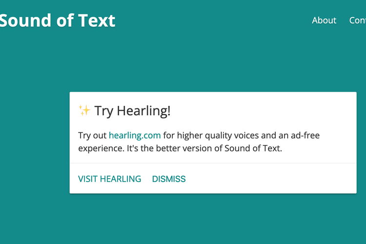 Ilustrasi website Sound of Text untuk download nada dering WA suara Google.