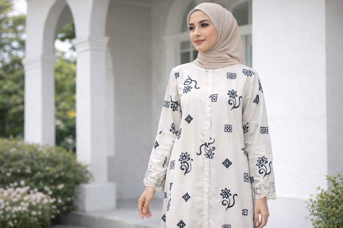 Baju kurung melayu busui friendly