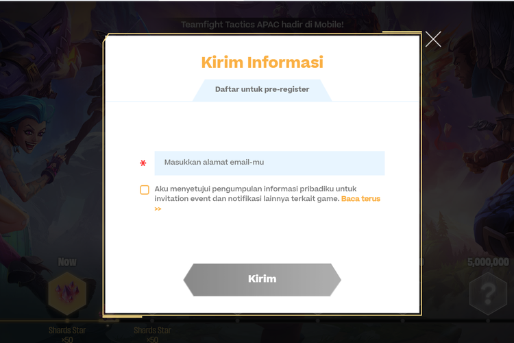 Cara melakukan pra-registrasi Teamfight Tactics Mobile lewat situs resmi