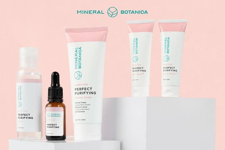 Perfect Purifying Acne Care Series dari Mineral Botanica.  rekomendasi brand skincare lokal murah
