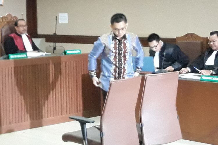 Anggota DPR Aditya Anugrah Moha di Pengadilan Tipikor Jakarta, Rabu (28/2/2018).