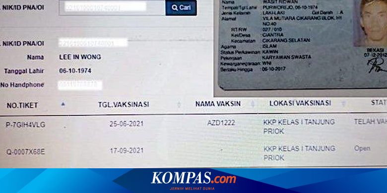 Dari Kasus Salah Input Data Vaksinasi, Ini yang Perlu Diketahui soal NIK WNA - Vimarsana News