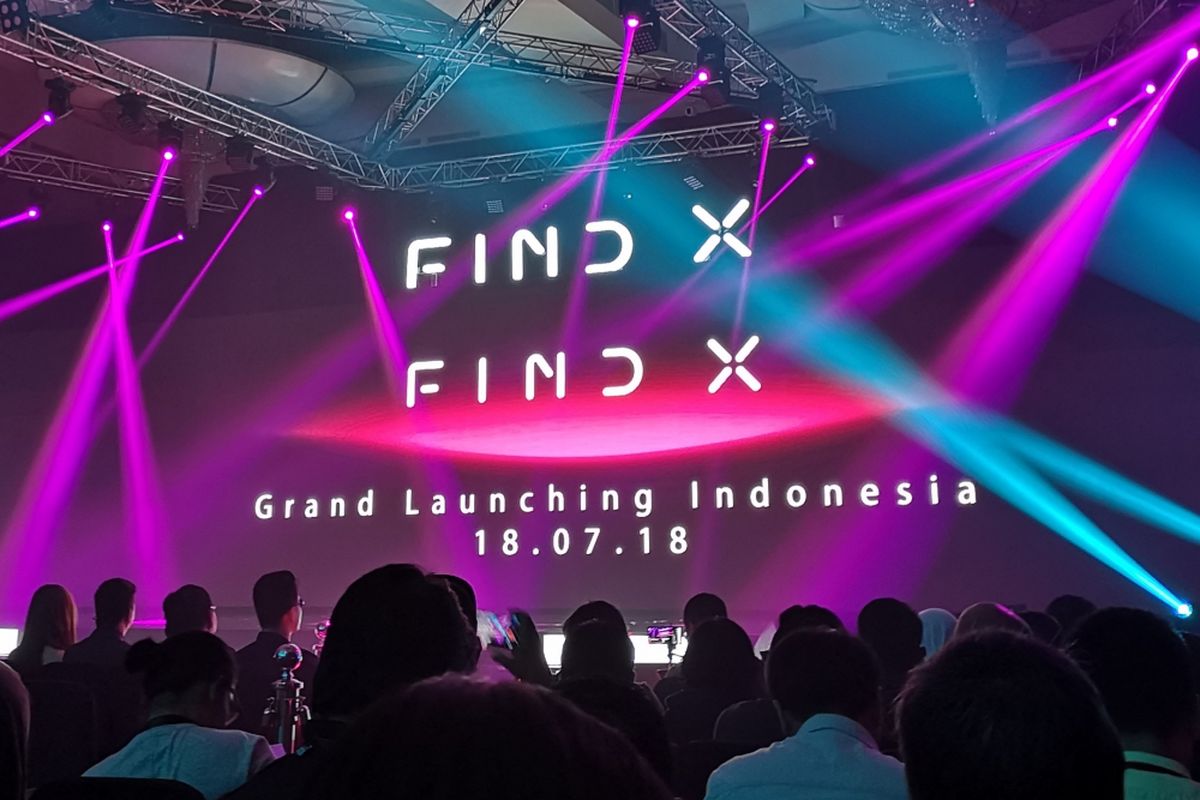 Peluncuran Oppo Find X di Jakarta, Rabu (18/7/2018).