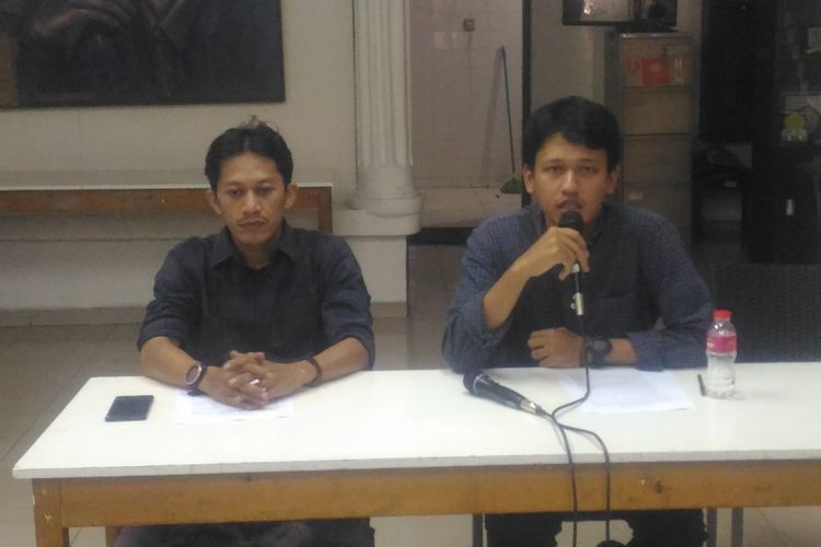 KontraS menggelar konferensi pers terkait hasil investigasi Polri dalam kerusuhan 22 Mei di kantor KontraS, Jakarta Timur, Rabu (12/6/2019). 
