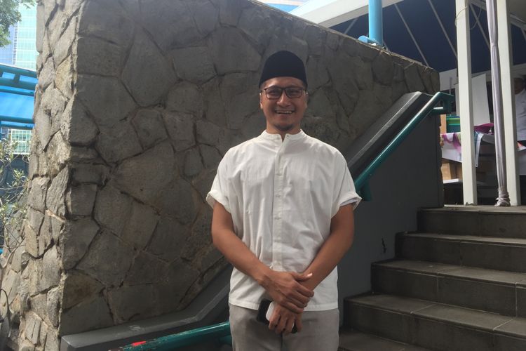 Arie Untung dalam wawancara di Masjid Pondok Indah, Jakarta Selatan, Senin (22/1/2018.