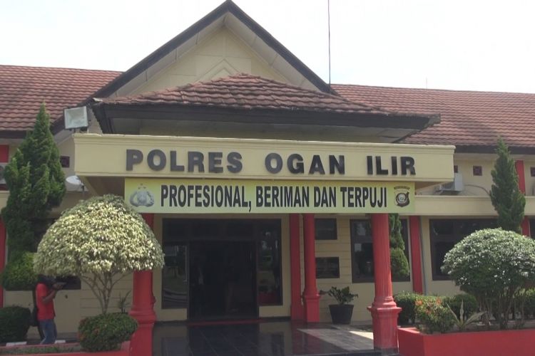 Mapolres Ogan Ilir lokasi tempat sejumlah mahasiswa yang menjadi panitia diksar organisasi BEM FKIP Unsri menjalani pemeriksaan mulai  hari ini