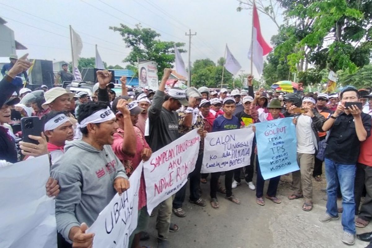 Rusak Baliho Kotak Kosong di Banyumas, 3 Orang Diamankan, Berakhir Damai