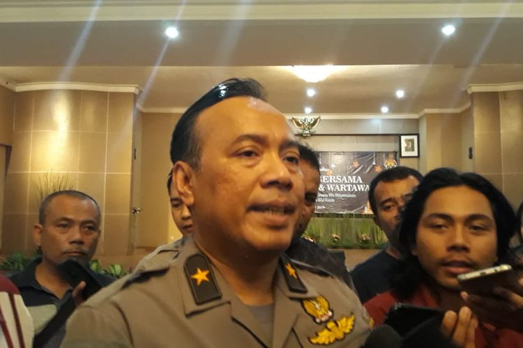 Kepala Biro Penerangan Masyarakat Humas Brigjen (pol) Dedi Prasetyo di Gedung Humas Mabes Polri, Jakarta, Selasa (21/5/2019). 
