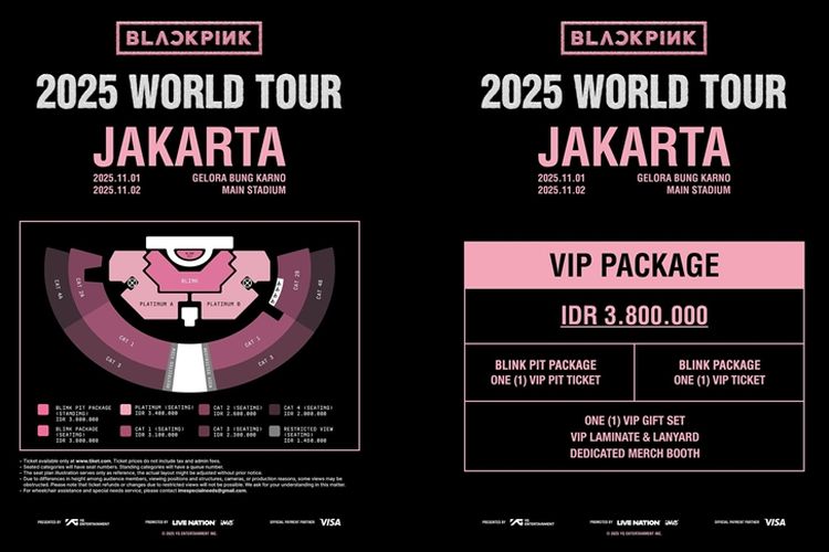 Harga Tiket dan Seatplan Konser BLACKPINK 2025 di Jakarta