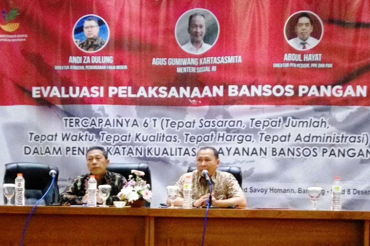 Rapat evaluasi penyaluran bantuan sosial 2018 di Bandung, Jawa Barat, pada 6-8 Desember

 