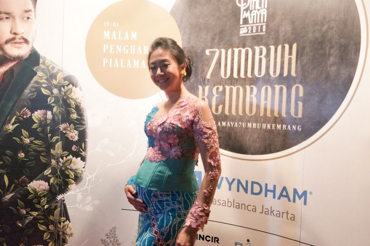 Artis peran Asri Welas saat ditemui di Malam Penghargaan Piala Maya 7 di Wyndham Casablanca Hotel, Jakarta Selatan, Sabtu (19/1/2019).