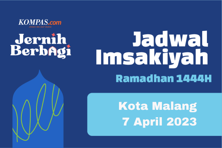 Berikut jadwal imsak dan buka puasa di Kota Malang, Jawa Timur, pada hari ini 16 Ramadhan 1444 H atau 7 April 2023.