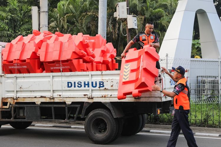 Ilustrasi rekayasa lalu lintas di Jakarta