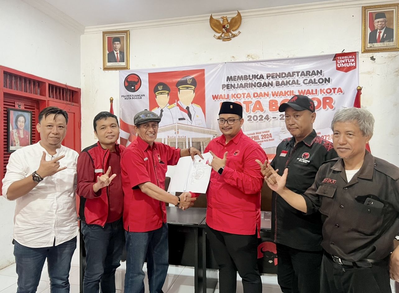 Staf Khusus Bupati Kediri Ikut Daftar Bakal Calon Wali Kota Bogor Lewat PDI-P