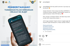 Tunggakan Pajak Kendaraan Akan Dikirim Lewat Pesan WhatsApp