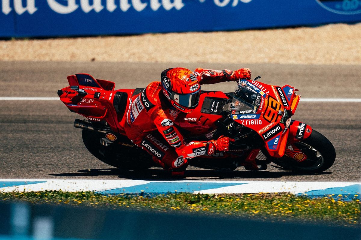 Marc Marquez saat berlaga pada MotoGP Spanyol 2025