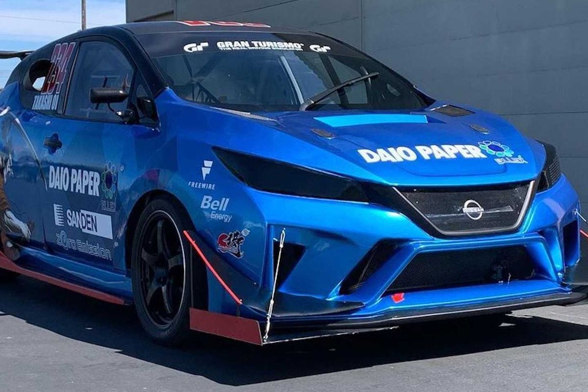 Nissan Leaf e+ yang digunakan Samurai Speed pada Pikes Peak International Hill Climb