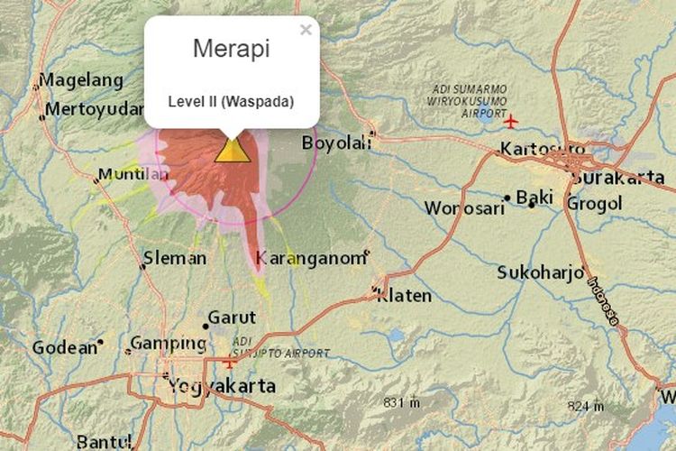 Erupsi Merapi Bandara Adisutjipto dan Adi Sumarmo