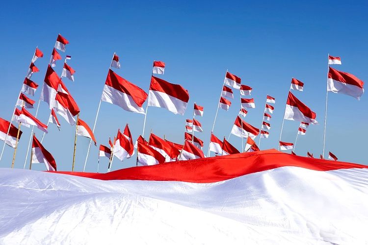 Ilustrasi bendera merah putih