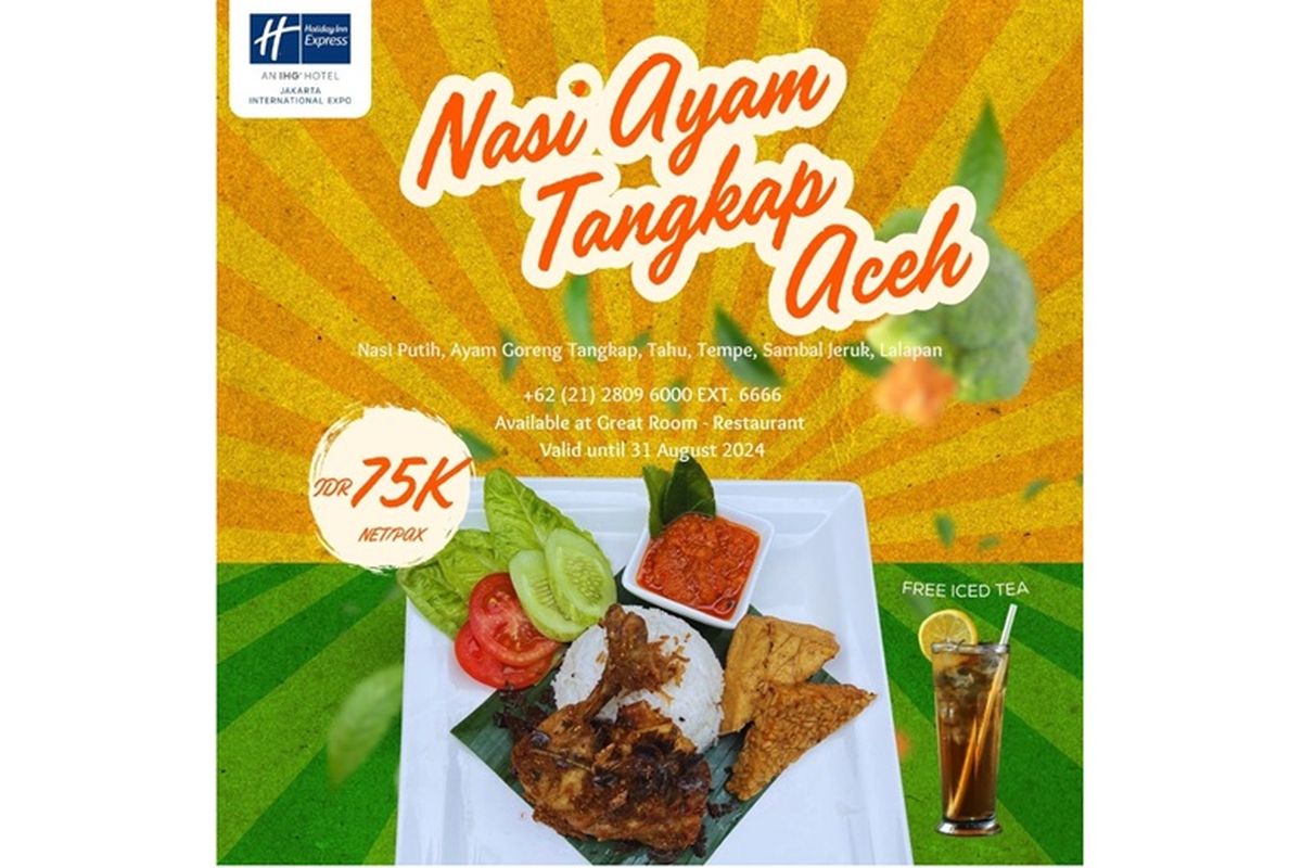 Menu Nasi Ayam Tangkap Aceh.