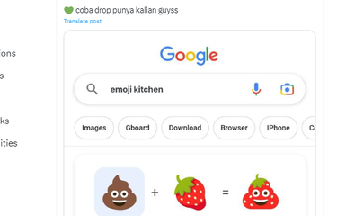 Tangkapan layar unggahan seputar Emoji Kitchen